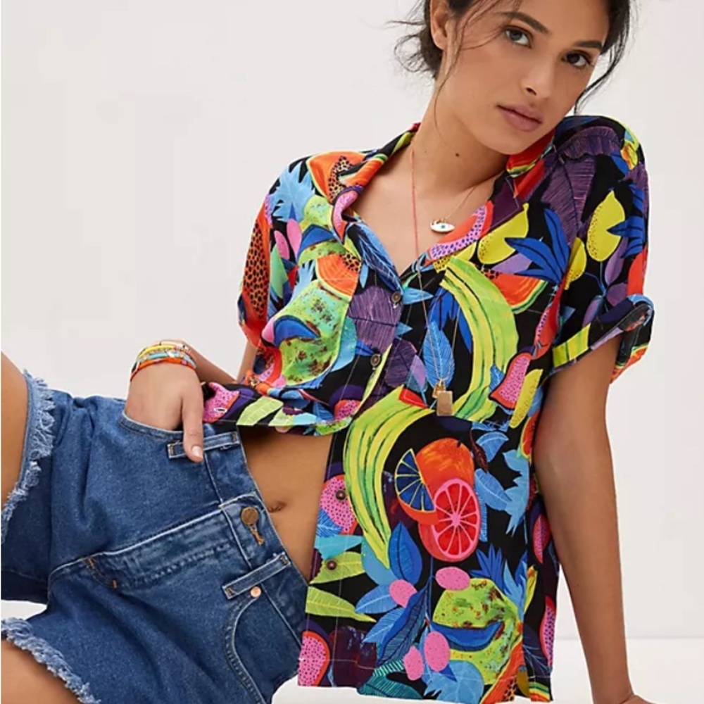 Orane Signe x Anthropologie Bonanza Surf Buttondown M